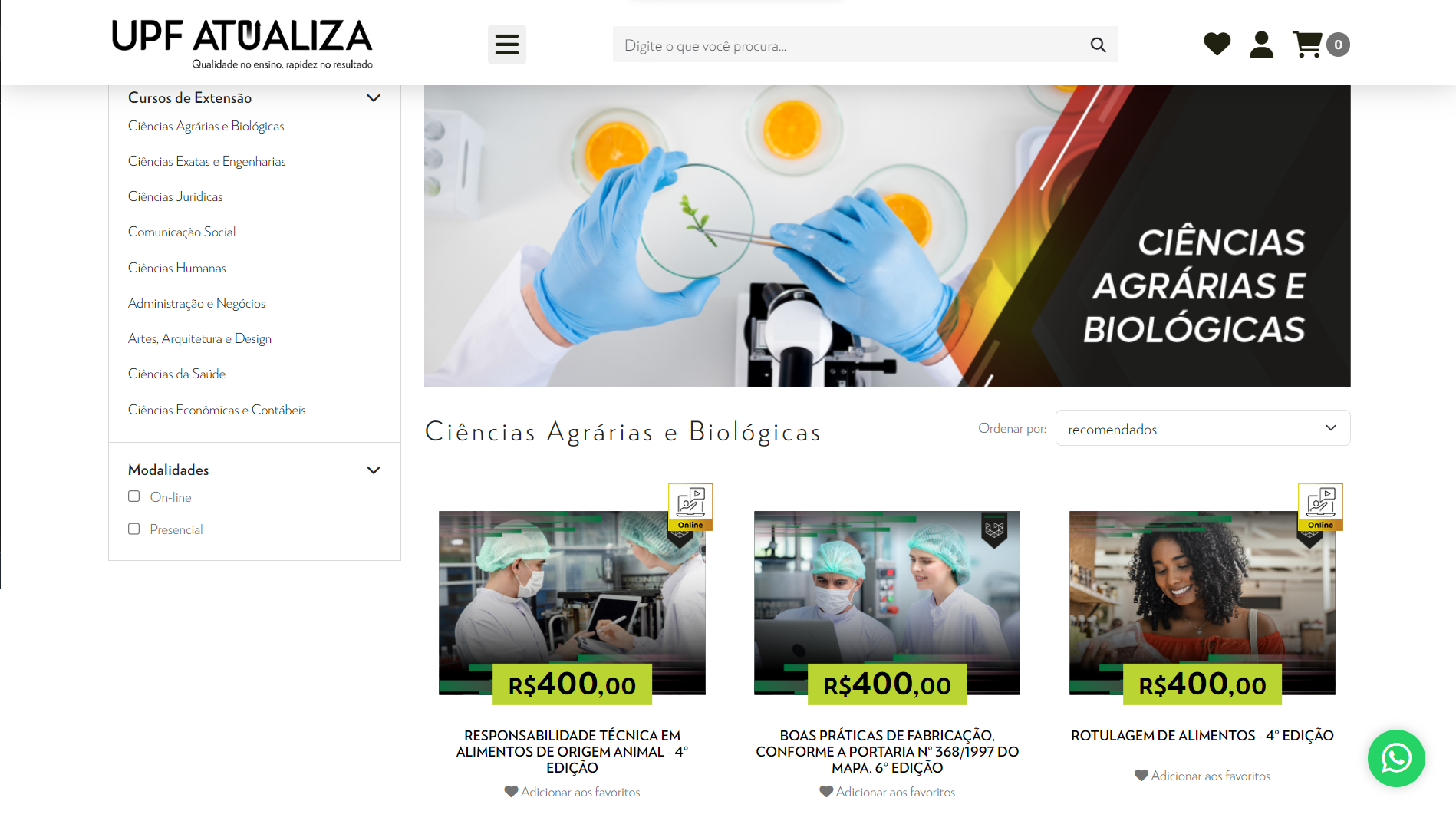 Print de tela ecommerce axys